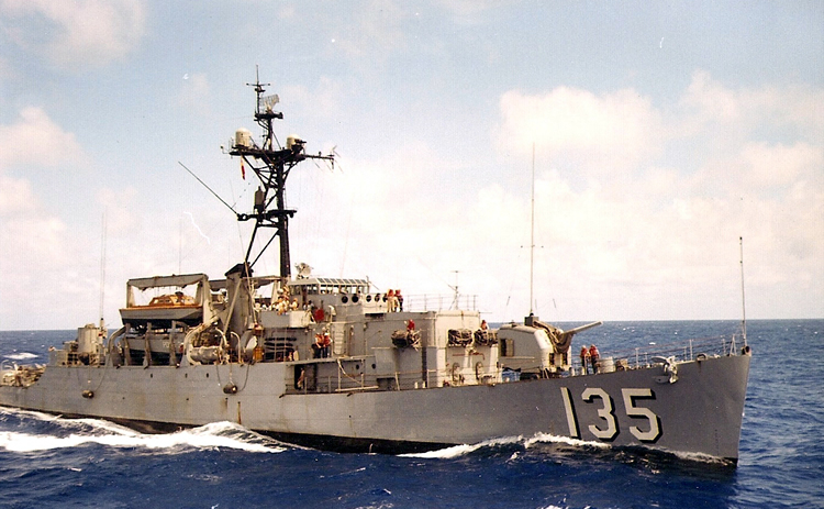 USS Weiss APD 135 photo taken in1964 off the coast of Vietnam